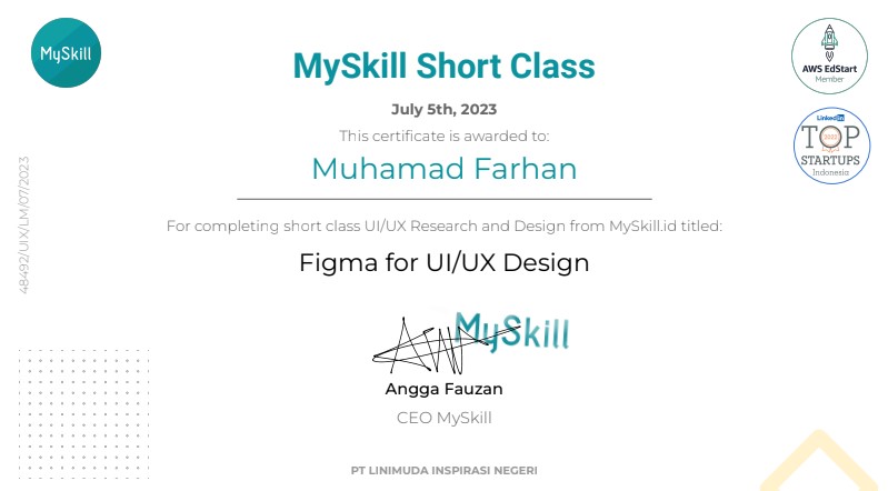MySkill Short Class - Figma for UI/UX Design